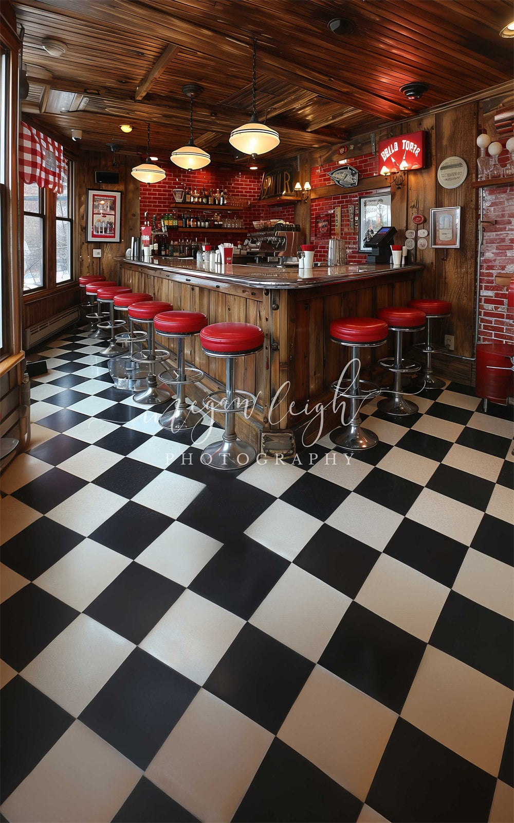 Kate Sweep 50s Diner Retro Backdrop Designed by Megan Leigh