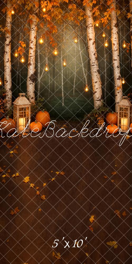 Kate Autumn Maple Forest Pumpkin Backdrop Designed by Emetselch