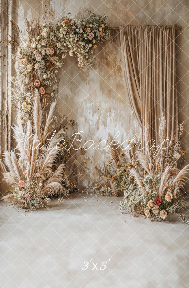 Kate Boho Floral Backdrop Dried Flower Designed by Chain Photography