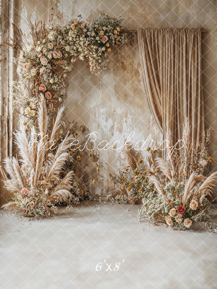 Kate Boho Floral Backdrop Dried Flower Designed by Chain Photography