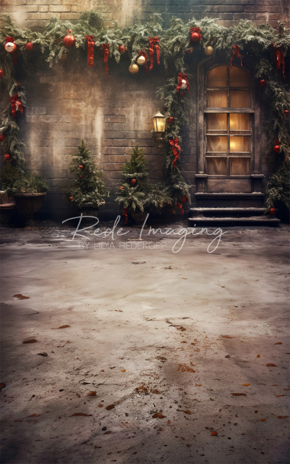 Kate Sweep Ribbons Bows Christmas Backdrop Designed by Lidia Redekopp