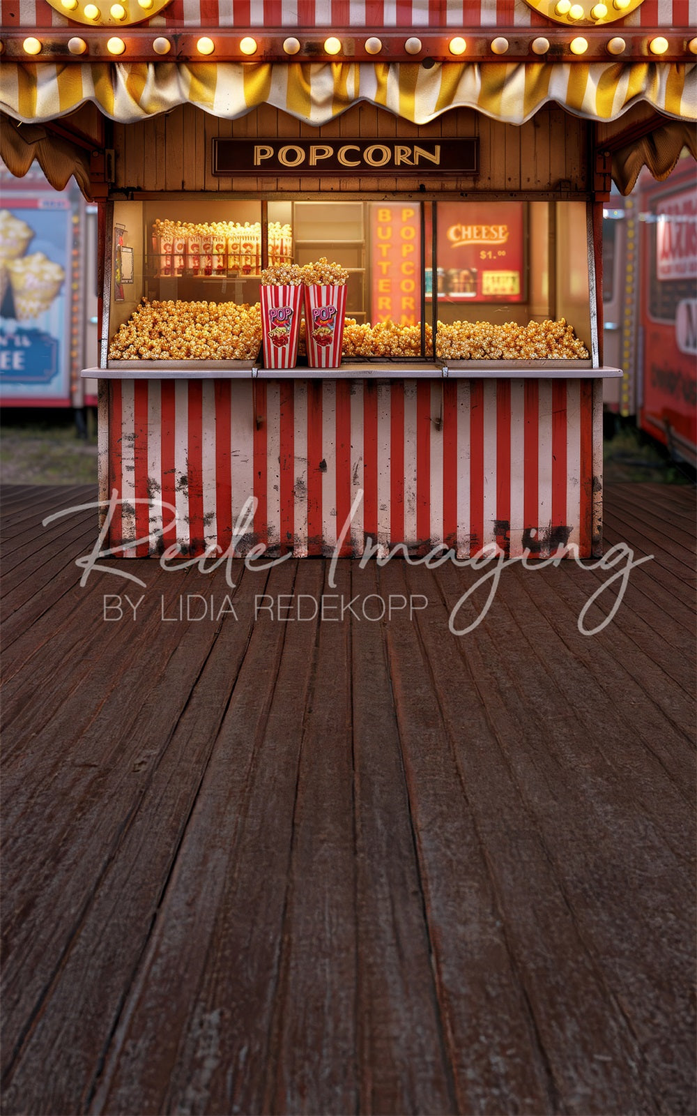 Kate Sweep Popcorn Stand Backdrop