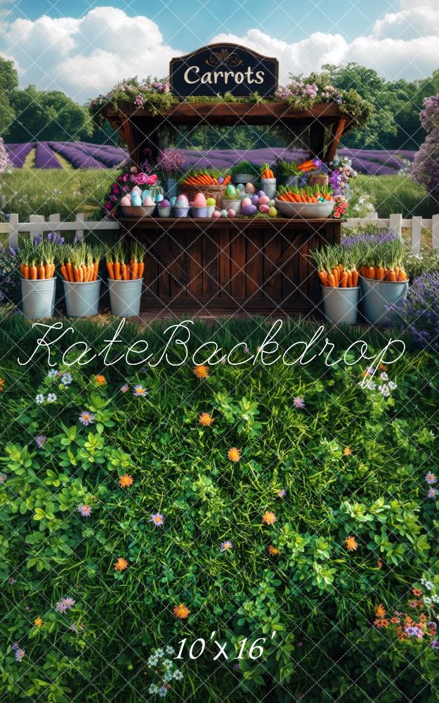 Kate Sweep Carrot Grass Easter Backdrop Designed by Mini MakeBelieve