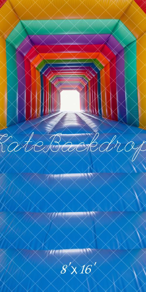 Kate Sweep Bouncy Castle Rainbow Bright Backdrop Designed by Kerry Anderson