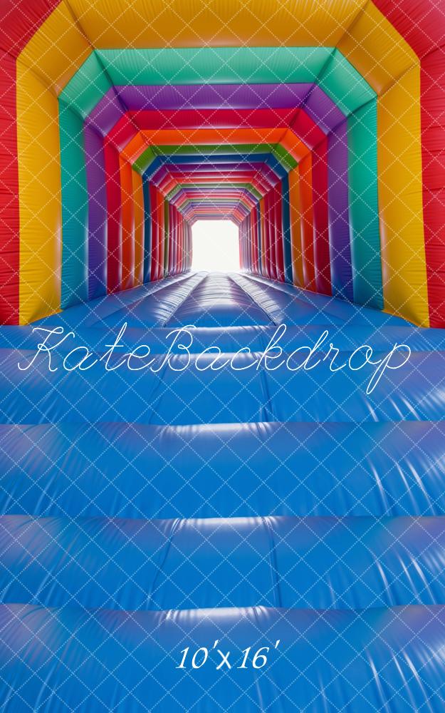 Kate Sweep Bouncy Castle Rainbow Bright Backdrop Designed by Kerry Anderson