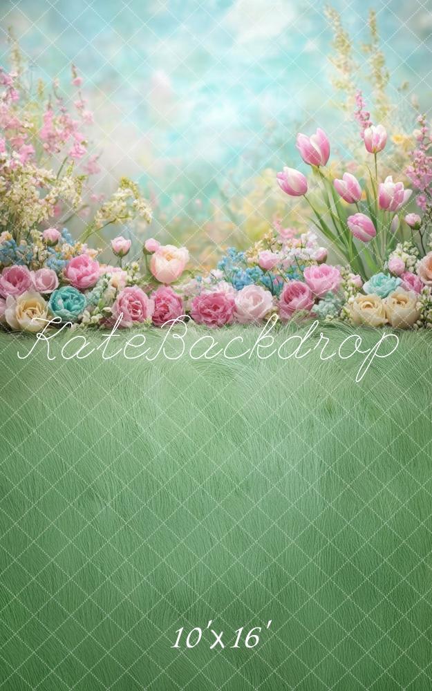 Kate Sweep Spring Tulips Garden Backdrop Designed by Lidia Redekopp