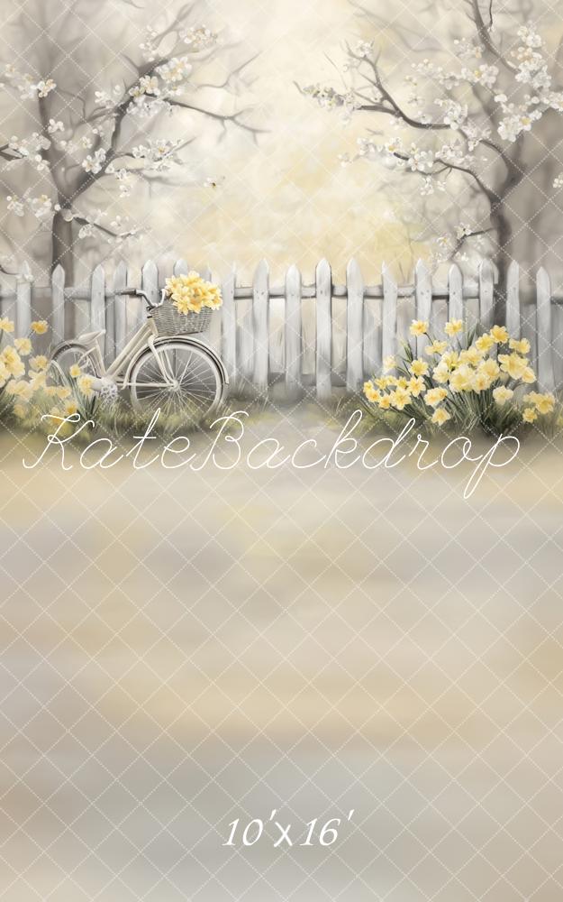 Kate Sweep Easter Spring Bicycle Fence Backdrop Designed by Lidia Redekopp