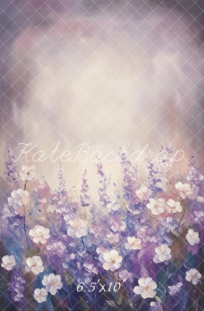 Kate Fine Art Floral Purple Backdrop Designed by Chain Photography