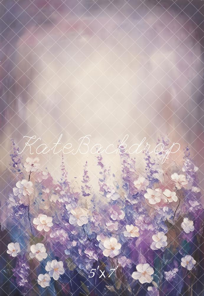 Kate Fine Art Floral Purple Backdrop Designed by Chain Photography