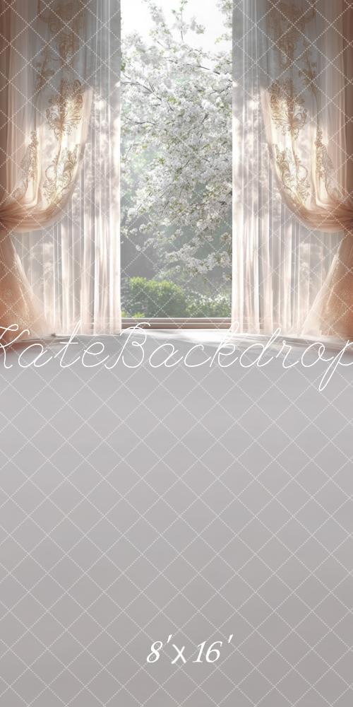 Kate Sweep Spring Elegant Curtain Window Backdrop Designed by Mini MakeBelieve