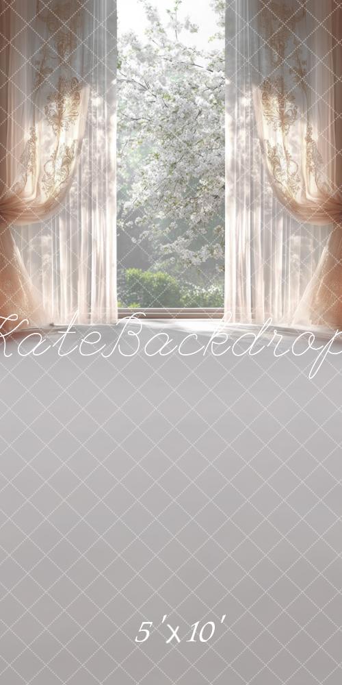 Kate Sweep Spring Elegant Curtain Window Backdrop Designed by Mini MakeBelieve