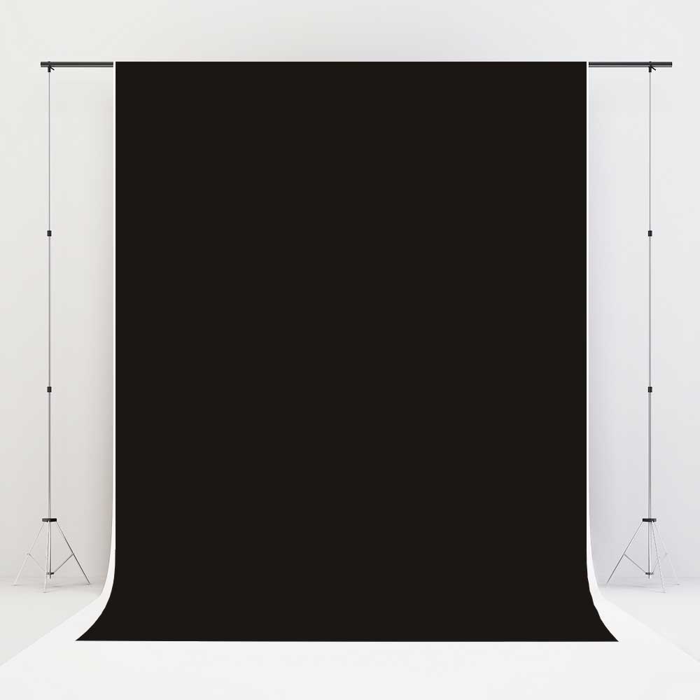 Kate Solid Black Vinyl Floor Backdrop