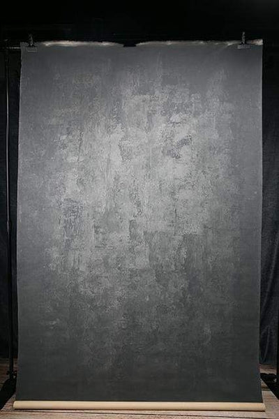 Kate Hand Painted Canvas Abstract Texture Dark Gray Backdrop