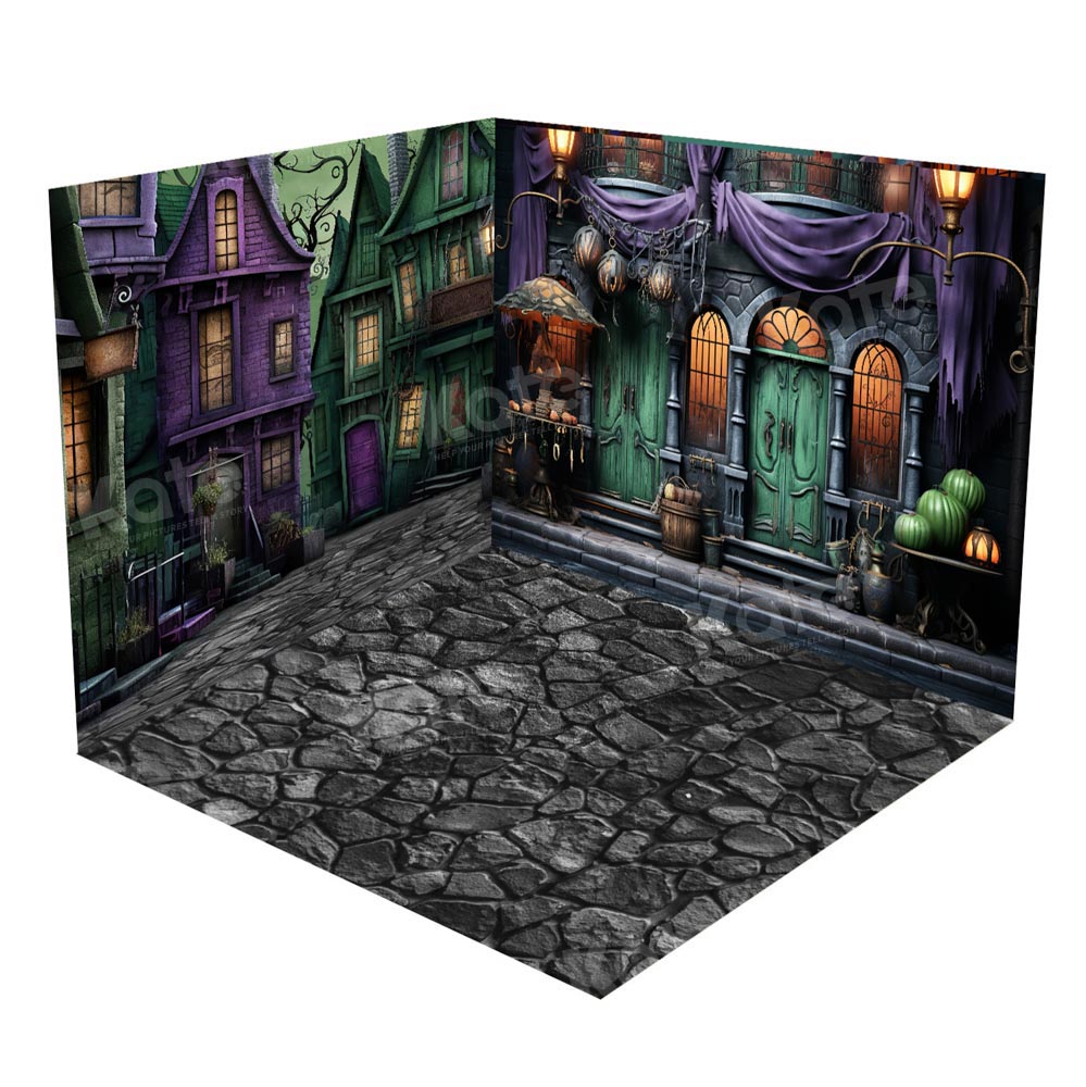 Kate Halloween Street Stone Road Room Set(8ftx8ft&10ftx8ft&8ftx10ft)