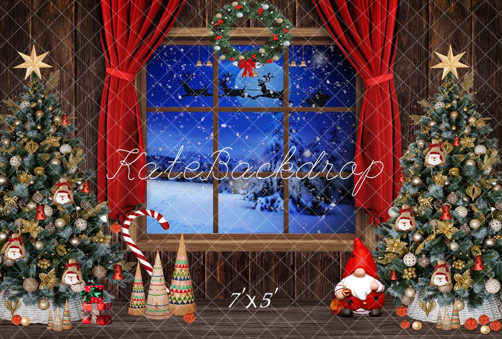 Kate Christmas Trees Window Backdrop Designed by Chain Photography