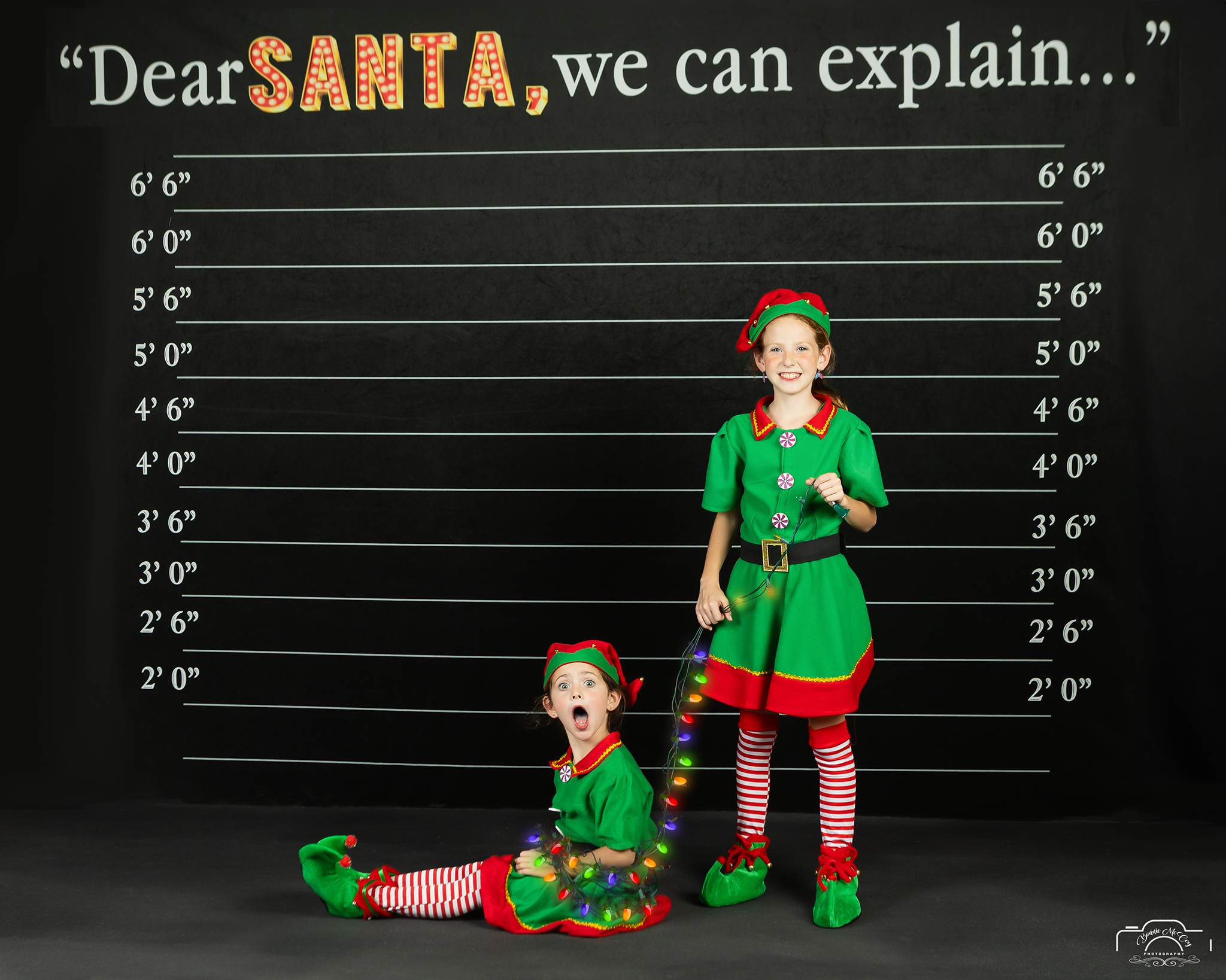 Kate Dear Santa Word Backdrop Black Christmas for Photography