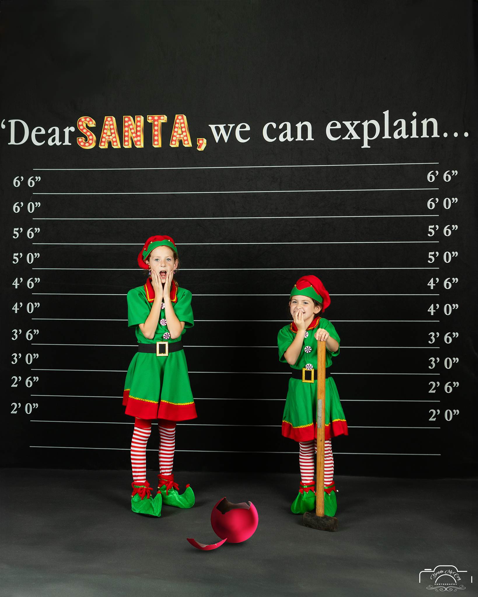 Kate Dear Santa Word Backdrop Black Christmas for Photography