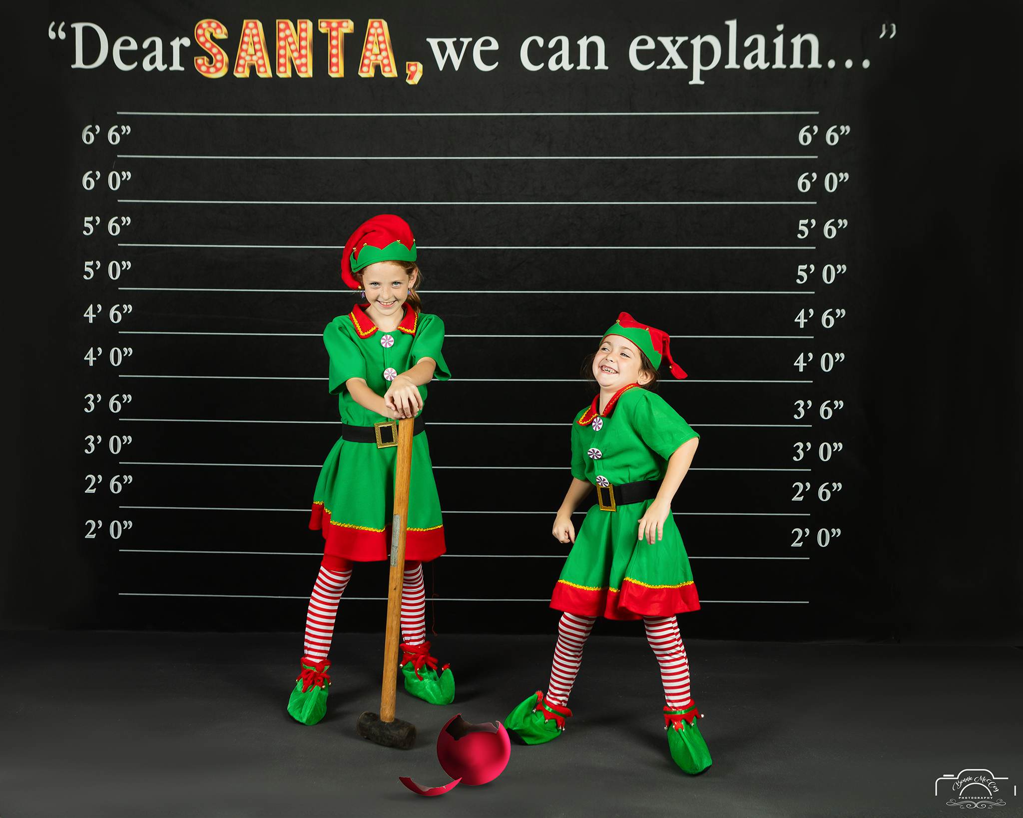 Kate Dear Santa Word Backdrop Black Christmas for Photography