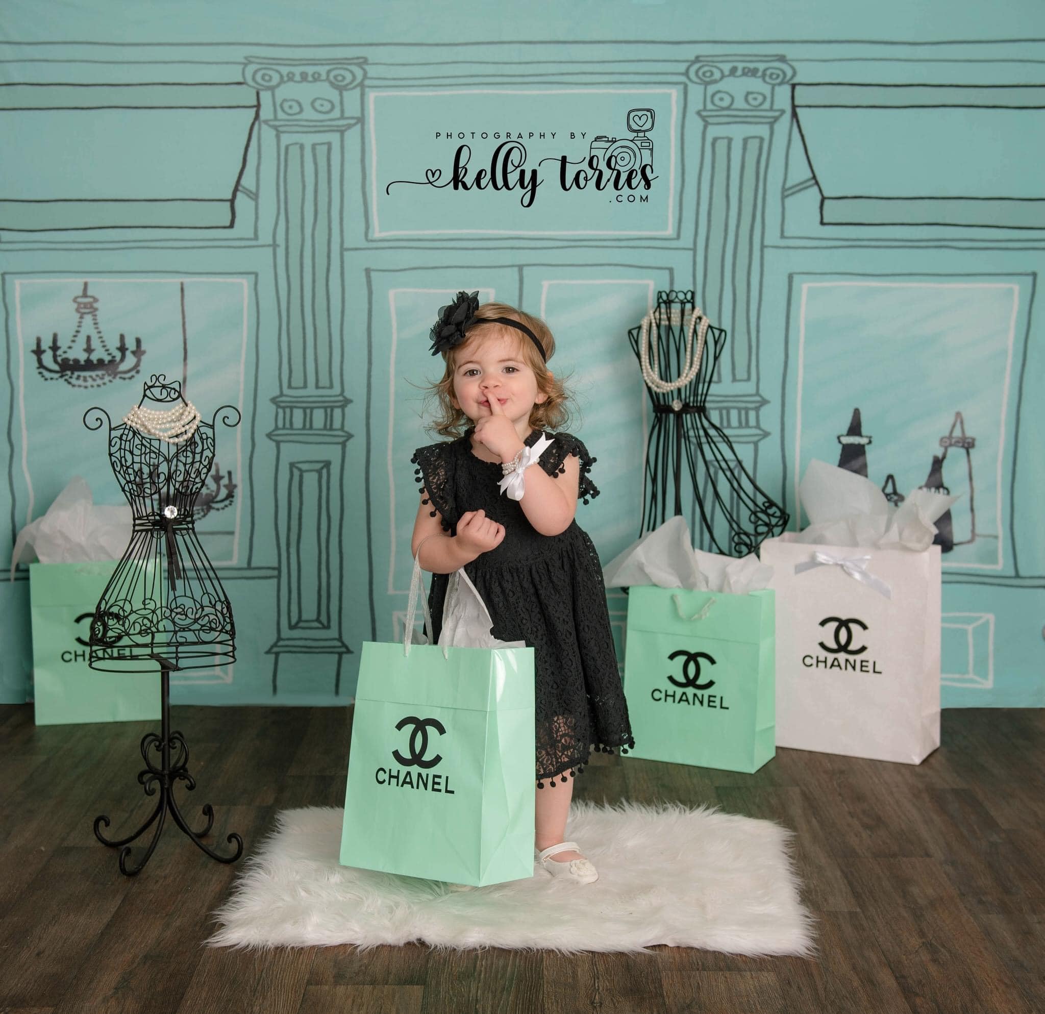 Kate Shopping Spree Storefront Backdrop Designed by Mandy Ringe Photography - Kate Backdrop AU