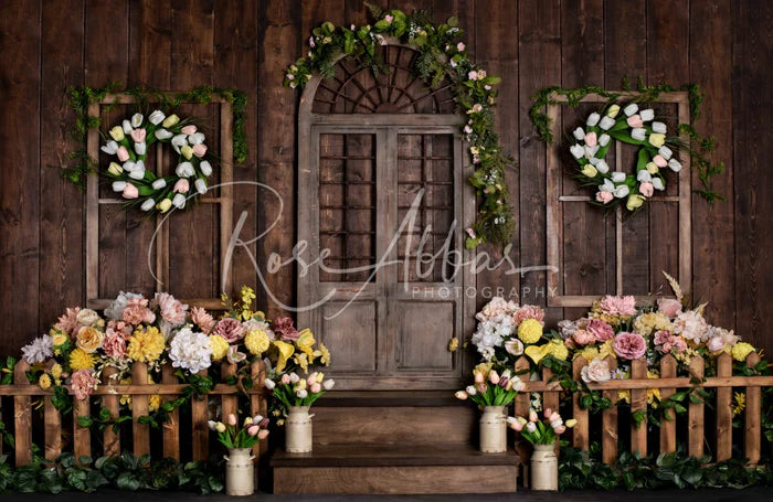 Kate Spring Chalet Backdrop Flowers Designed By Rose Abbas