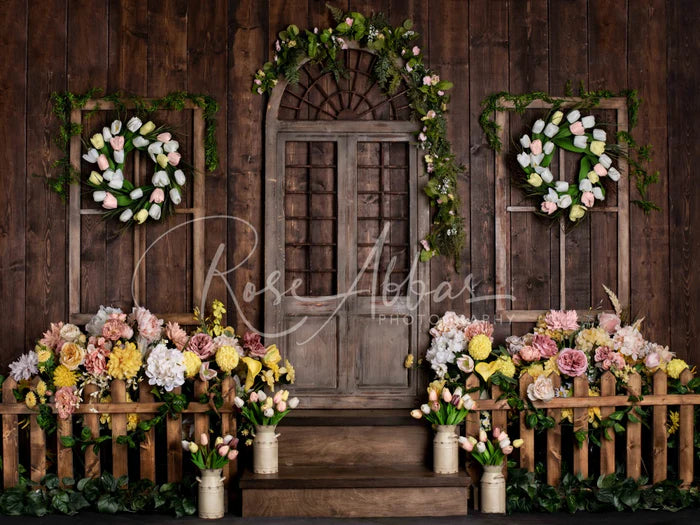 Kate Spring Chalet Backdrop Flowers Designed By Rose Abbas