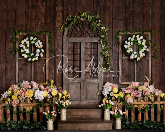 Kate Spring Chalet Backdrop Flowers Designed By Rose Abbas