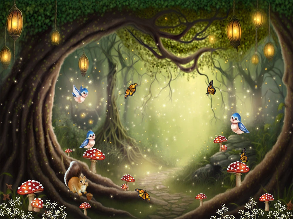 Kate Enchanted Woods with Creatures Backdrop Designed by Ashley Paul