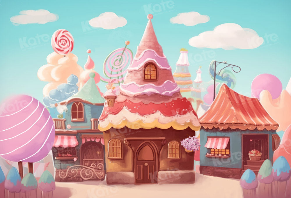 Kate Ice Cream Candy House Backdrop Designed by Chain Photography