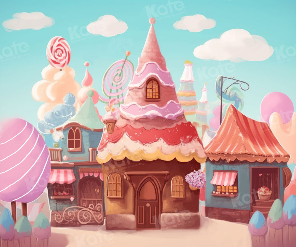 Kate Ice Cream Candy House Backdrop Designed by Chain Photography