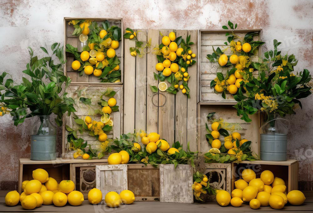 Kate Summer Lemon Backdrop Designed by Chain Photography