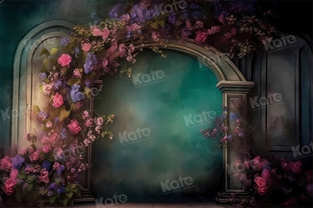 Kate Abstract Arched Flower Door Backdrop for Photography