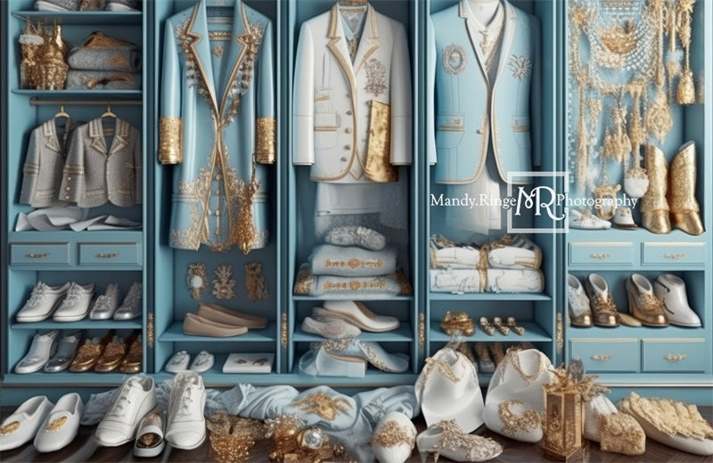 Kate Fancy Prince Dress Up Closet Backdrop Designed by Mandy Ringe Photography