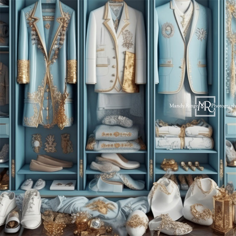 Kate Fancy Prince Dress Up Closet Backdrop Designed by Mandy Ringe Photography