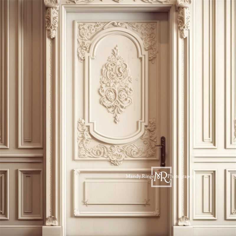 Kate Ornate Cream Victorian Wall Door Backdrop Designed by Mandy Ringe Photography