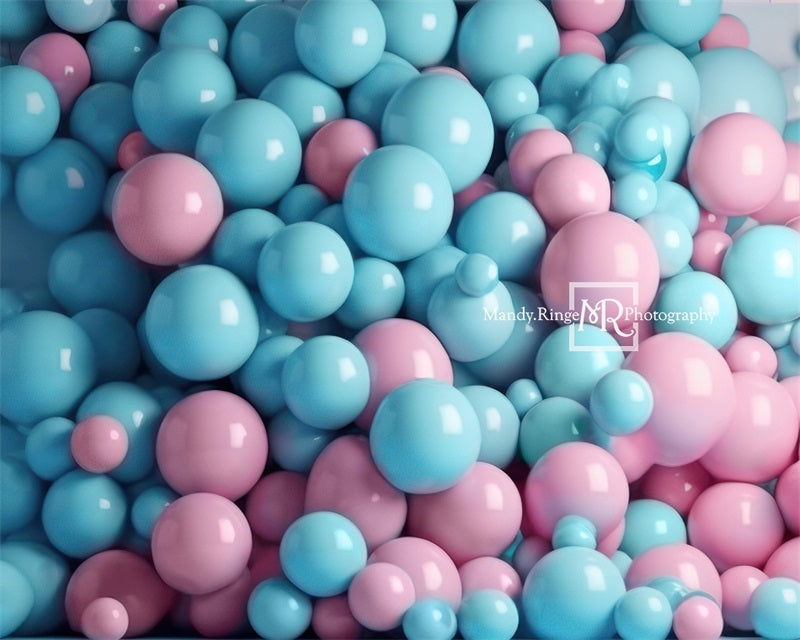 Kate Pink Blue Balloon Wall Backdrop Designed by Mandy Ringe Photography