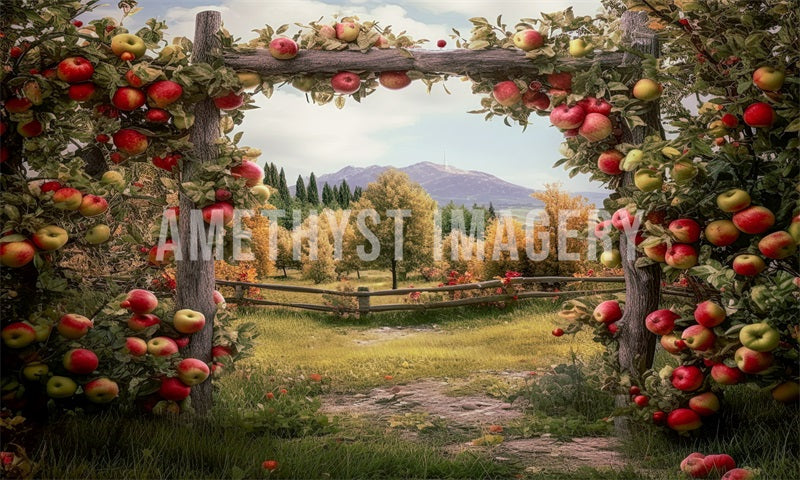 Kate Apple Arch Manor Backdrop Designed by Angela Marie Photography