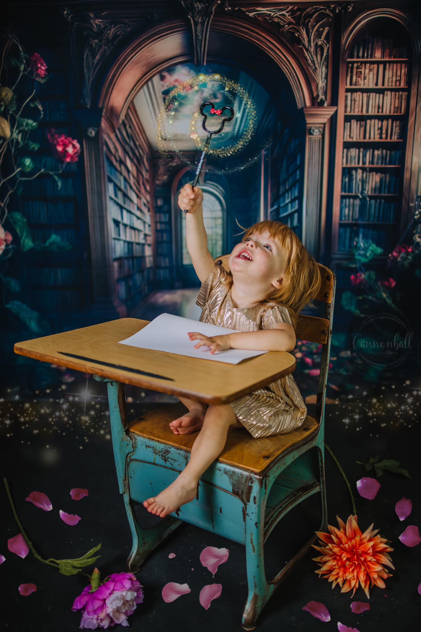 Kate Library Dreams Backdrop Designed by Angela Marie Photography