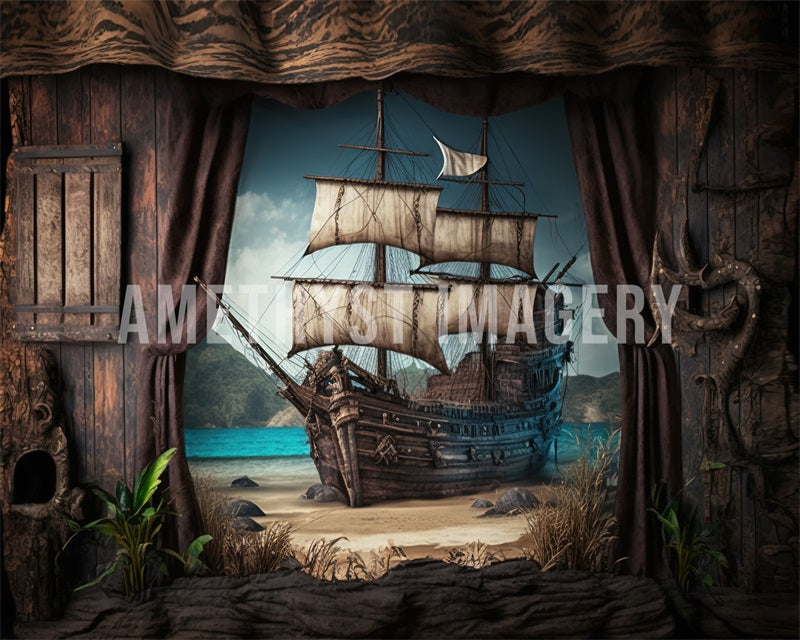 Kate Pirateship Ahoy Backdrop Designed by Angela Marie Photography