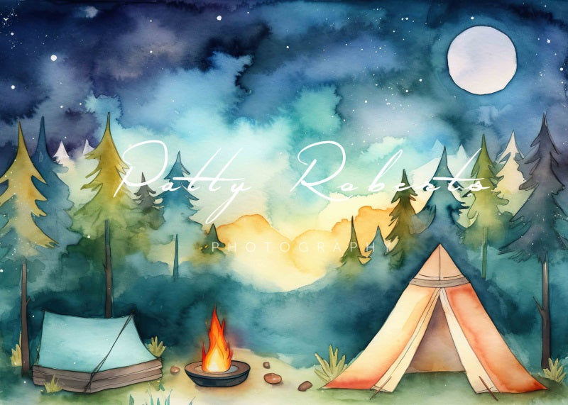 Kate Summer Camping Adventure Birthday Backdrop Designed by Patty Robertss