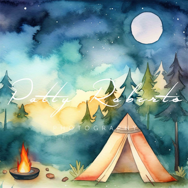 Kate Summer Camping Adventure Birthday Backdrop Designed by Patty Robertss