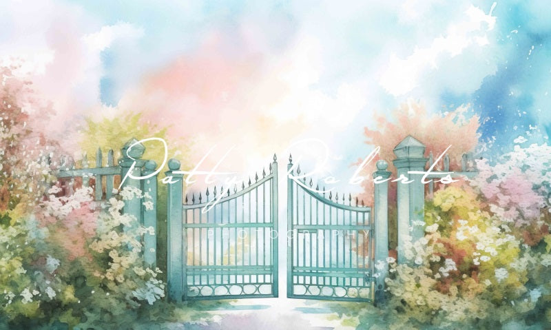 Kate Garden Gates Flowers Backdrop Designed by Patty Robertss