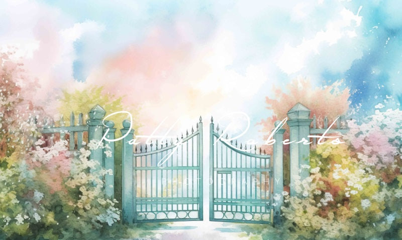 Kate Garden Gates Flowers Backdrop Designed by Patty Robertss