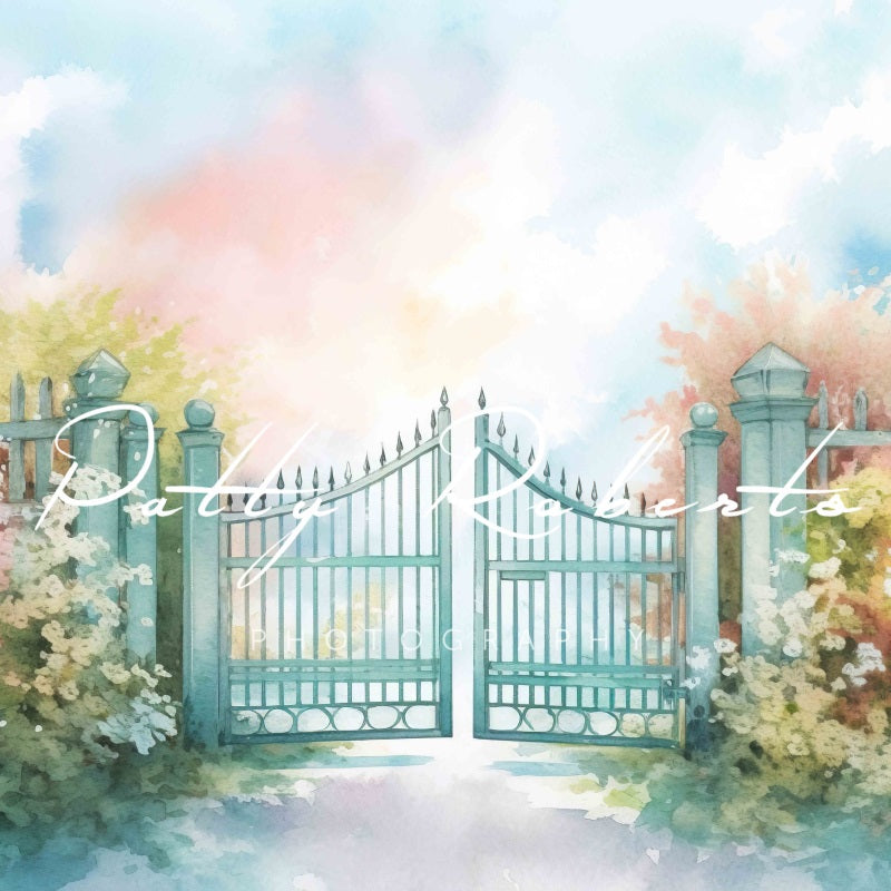 Kate Garden Gates Flowers Backdrop Designed by Patty Robertss