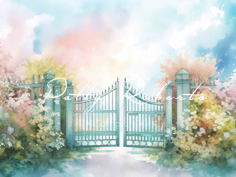 Kate Garden Gates Flowers Backdrop Designed by Patty Robertss