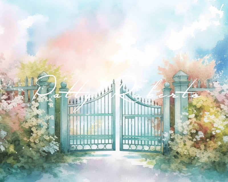 Kate Garden Gates Flowers Backdrop Designed by Patty Robertss