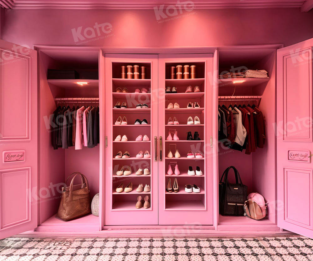 Kate Pink Cloakroom Backdrop Wardrobe Designed by Chain Photography