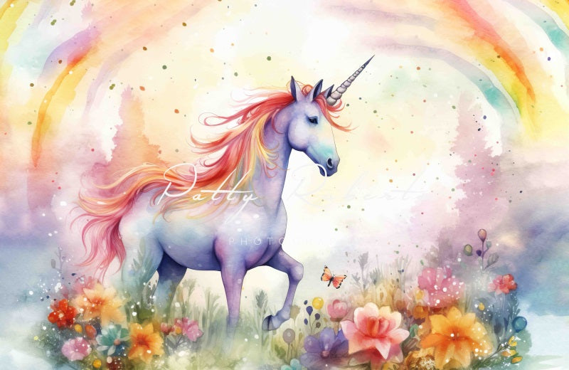 Kate Rainbow Unicorn Backdrop Designed by Patty Robertss