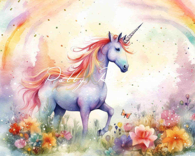 Kate Rainbow Unicorn Backdrop Designed by Patty Robertss