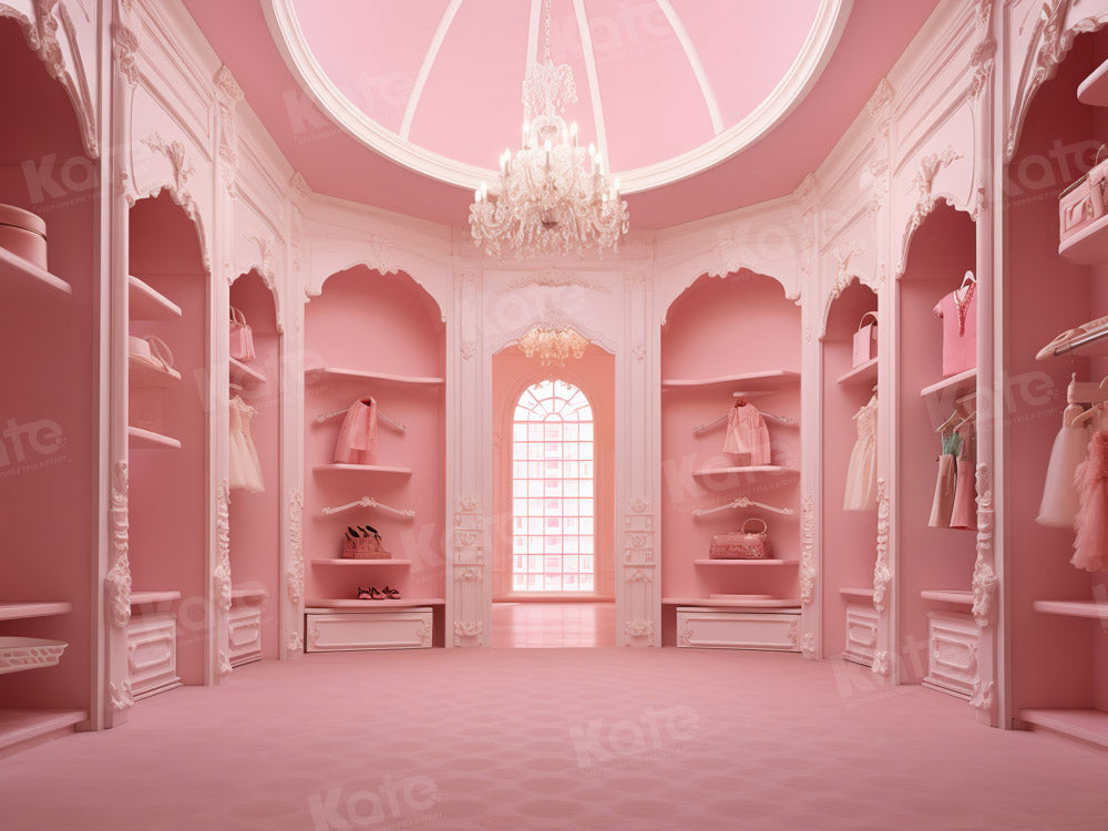 Kate Pink Dolly House Interior Backdrop Designed by Chain Photography