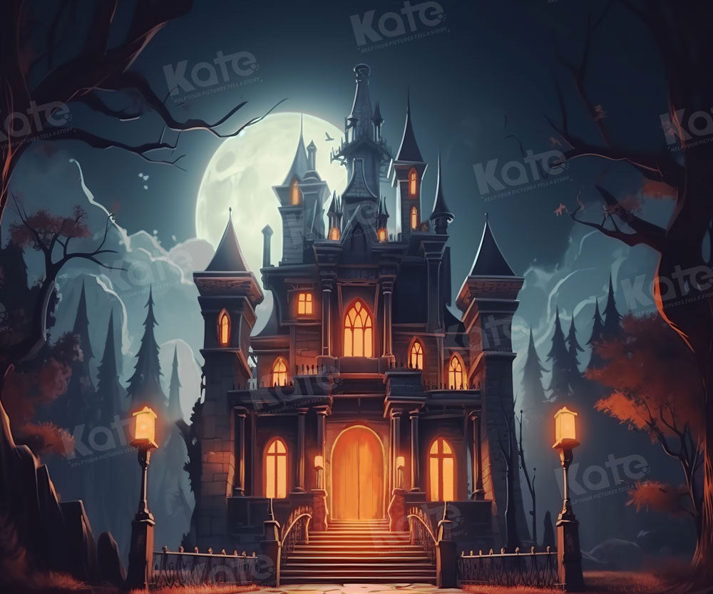 Kate Halloween Castle Backdrop Designed by Chain Photography